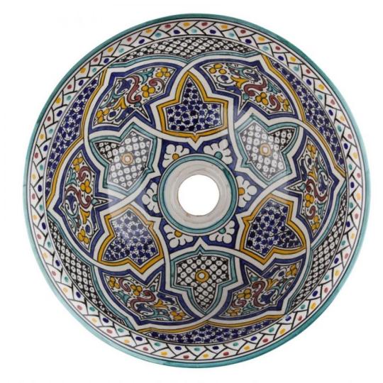 mintas szines marokkoi mosdotal mintas klasszikus furdoszoba kezzel festett nepies mediterran rusztikus keramia mosogato mosdopult furdoszobaszekreny szaniter lameridiana lakberendezes nepies videki paraszthaz szalloda.jpg